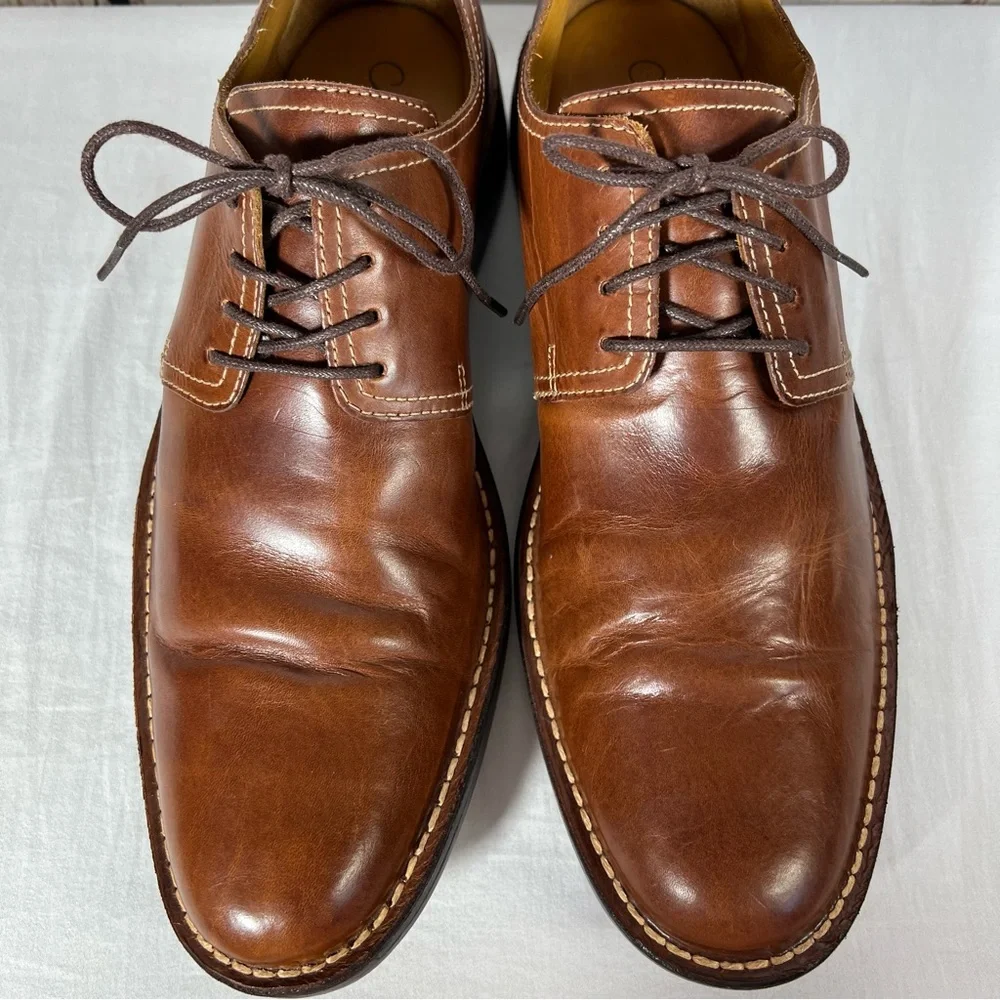 Cole Haan Brown Oxford Lace Up Leather Dress Shoes Size 9 US GUC